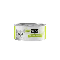 Hrana umeda pentru pisici Kit Cat Pui fără Oase & Toppinguri de Fructe de Mare, 80g