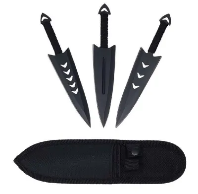 Set Haller - Cutite de aruncat, 3 piese, negre