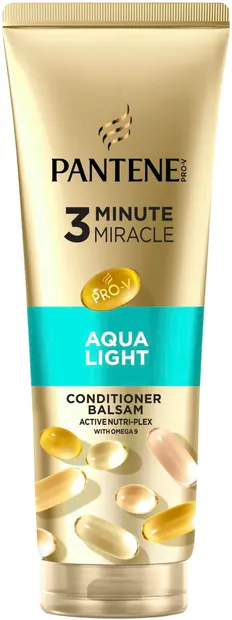 Pantene Pro-V Balsam pentru păr subțire Aqua Light 3 Minute Miracle, 220 ml