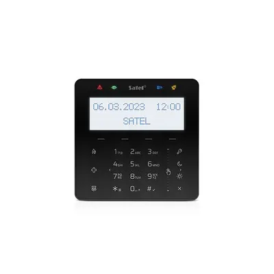 Tastatura tactila Satel Integra INT-KSG2R-B, 2 zone, Macro, Mifare, neagra
