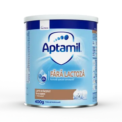Lapte de inceput de la nastere fara lactoza, 400g, Aptamil