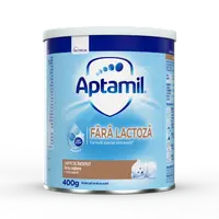 Lapte de inceput de la nastere fara lactoza, 400g, Aptamil