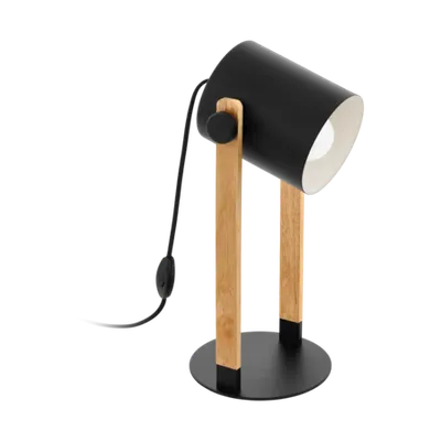Lampa de masa HORNWOOD negru, creme 220-240V,50/60Hz