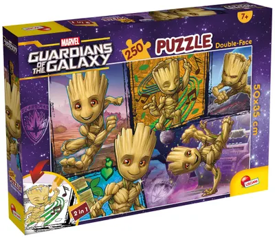 Puzzle cu două fețe Lisciani pentru colorare 250 piese - Groot