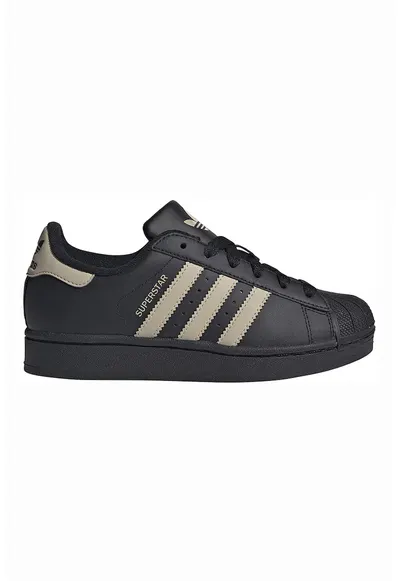 Pantofi sport Superstar II de piele - Negru/Bej deschis