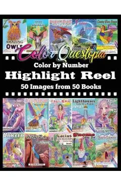 Color By Number Highlight Reel - 50 Images from 50 Books: Greatest Hits Adult Coloring Book