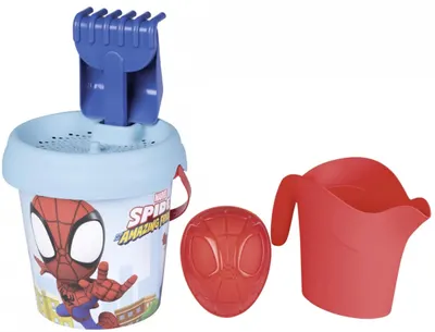 Set de joacă Smoby - Găleată de nisip cu accesorii, Spidey
