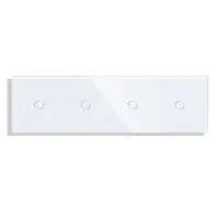 Panou 4 Intrerupatoare Simple cu Touch din Sticla LUXION