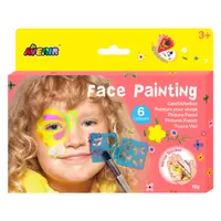 Trusa make-up pictura fata cu sabloane incluse - sase culori non-alergice - flori si fluturi