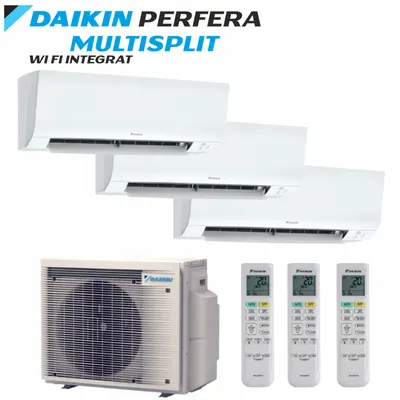 Aer Condiționat Multisplit DAIKIN PERFERA - 3 Unități Interne: 9 000 BTU + 9 000 BTU + 12 000 BTU A++, A+++, 12 000 BTU