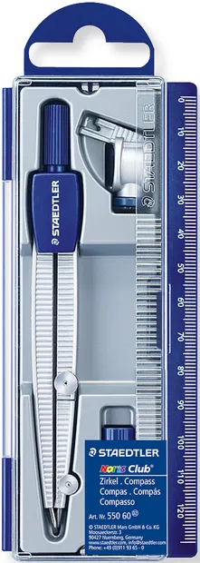 Set compas Staedtler NC 550 60 cu 2 atasamente, pentru grafit si creion