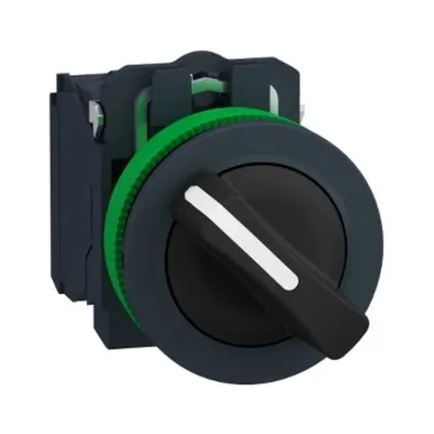 Harmony XB5, Selector antimicrobian, plastic, negru, Ø30, 2 pozitii, cu retinere, 1 NO + 1 NC