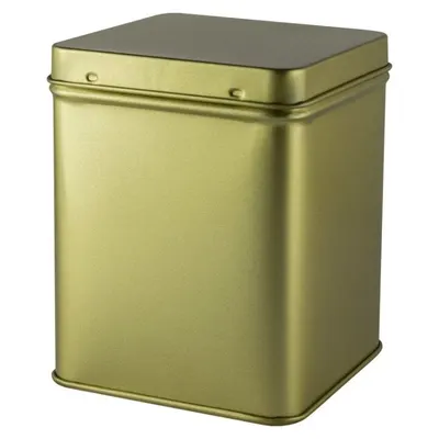 Cutie din Metal cu Capac, Patrata, 100 g, pentru Ceai, Gold Star
