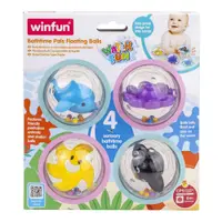 Set 4 bile senzoriale pentru baie Winfun Water Fun