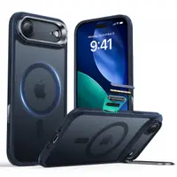 Husa MagSafe pentru Apple iPhone 17 Air, ESR, Classic Hybrid Kickstand, Albastra Satinata