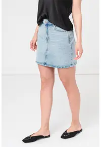 Fusta mini din denim - Albastru deschis