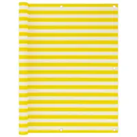 Gossi paravan de balcon, galben si alb, 120x500 cm, hdpe