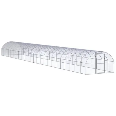 Gossi cotet de gaini pentru exterior, 3x24x2 m, otel zincat