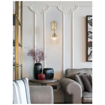 Plafoniera MOND Satin Auriu Metal Sticla clara LED E14 1x5 Wat 230 Volt IP20
