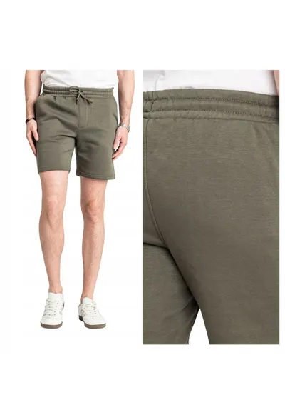 Pantaloni Scurti Barbati - Colin Shorts - Material: 55% Bumbac - 45% Poliester - Croi: Regular Fit - Stil: Drept - Inaltimea Taliei: Medie - Verde - Verde