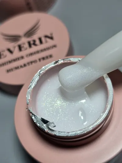 Shimmer Obsession Gel Everin 50gr- Milky White cu Sclipici 04 - SO-04-50