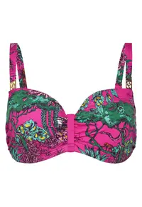 Top de baie dama - roz/verde