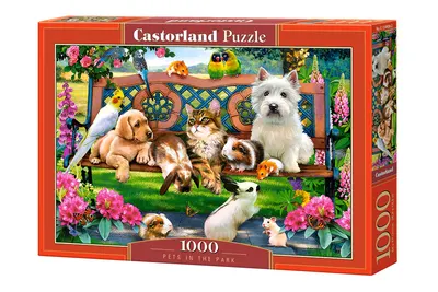 Puzzle Castorland din 1000 de piese - Animale de companie in parc, Howard Robinson