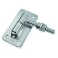 Balama cu placa de sustinere pentru porti batante, porti mici, trape, filet M18, reglabila, lungime 145 mm, otel galvanizat