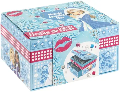 Cutie de bijuterii Moxy Besties - cu pietricele și stickere pentru decor
