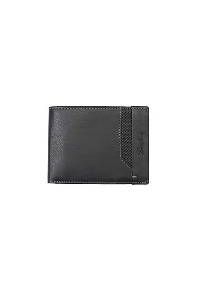 Portofel barbati din piele naturala negru-line Vox - protectie RFID