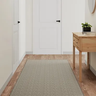 vidaXL Covor traversă aspect sisal, platina, 80x250 cm