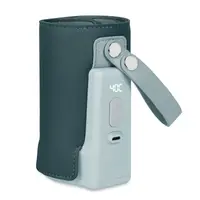 Incalzitor biberoane, Lionelo, ThermUp Go Plus, Portabil, Cu aspect elegant, Temperatura constanta pana la 24 h, Incarcare USB, Verde