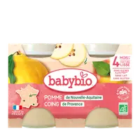 Piure de mere si gutui, 2 x 130g, BabyBio