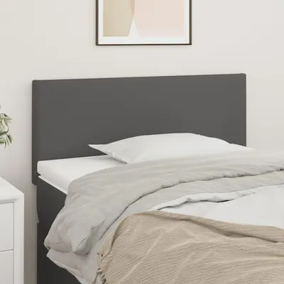 vidaXL Tăblie de pat, gri, 90x5x78/88 cm, piele ecologică