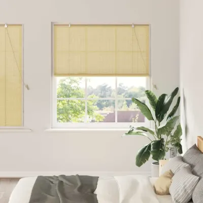vidaXL Rulou textil Natură 140 x 160 cm Bambus