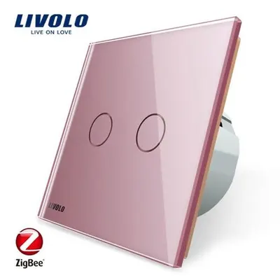 Intrerupator dublu ZigBee Roz