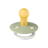 Suzeta fosforescenta Bibs Colour Glow Latex tetina rotunda 0 luni + Sage