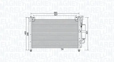 Radiator AC condensator cu uscator potrivit MAZDA 2 1.3 1.4D 1.5 07.07-06.15