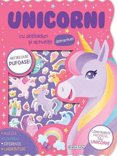 Abțibilduri pufoase - Unicorni - Paperback - ***