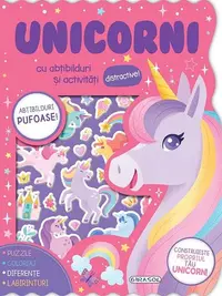 Abțibilduri pufoase - Unicorni - Paperback - ***