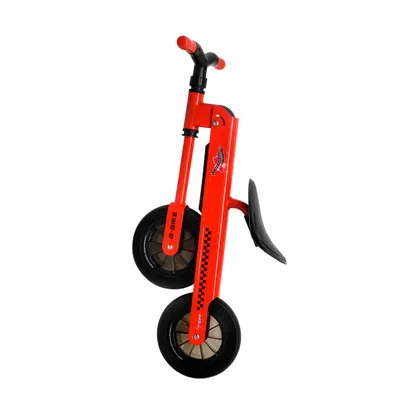 Bicicleta copii fara pedale Balance B-Bike Red, cadru pliabil, varsta 2-4 ani, roti din cauciuc