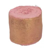Panglică textil strălucitoare cu margini nefinisate - roz - 4cm x 5m - Default Title