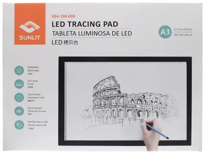 Pad de trasare LED Sunlit - LED Tracing Pad, 30 x 40 cm