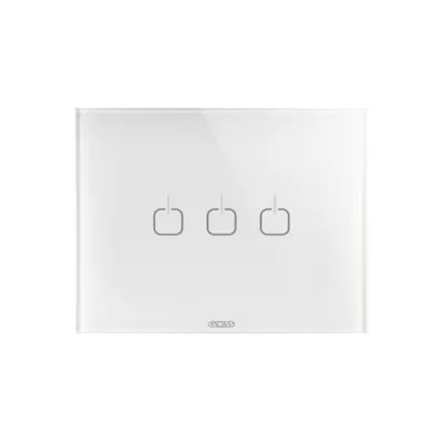 Placa ornament ICE TOUCH - Sticla - 3 SYMBOLS - WHITE - CHORUS