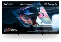 Televizor smart Sony - BRAVIA 6, 65", OLED, 4K, 120Hz, Dolby Vision, HLG, Triluminos Pro™, 40W (RMS), Google TV, negru