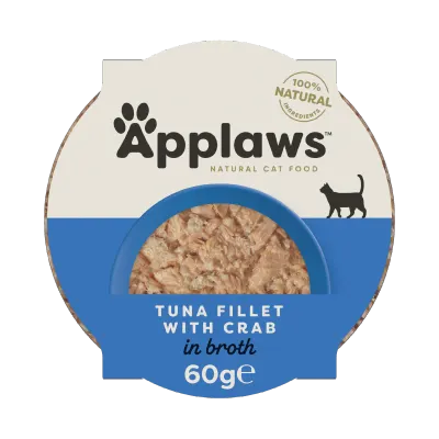 Applaws Succulent Tuna Fillet with Crab, 60 g