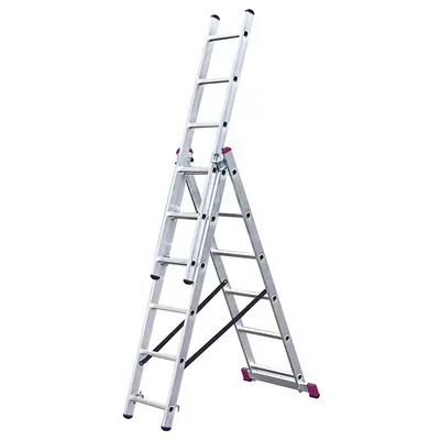 Scara multifunctionala din aluminiu Corda, 3x7 trepte