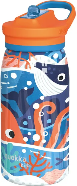 Sticlă termică Quokka Kids - Pop, Ocean, 445 ml