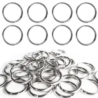 Inele simple metalice deschise - argintiu (1 kg) - 1cm