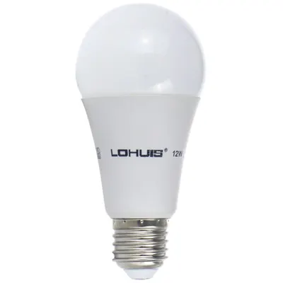Bec LED LOHUIS, forma A60, E27, 12W, 25000 ore, lumina rece